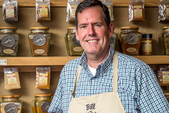 Bill Oakley, owner of the Spice & Tea Exchange: “I saw the potential of downtown, and I knew the direction it was going.”