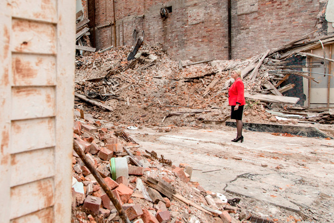 Pine Bluff Mayor Debe Hollingsworth says crumbling commercial buildings are a problem throughout the United States.
