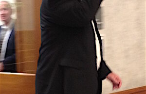 John Rogers leaves&nbsp;Pulaski County Circuit Court after lawyers&nbsp;argued a request for a contempt hearing.