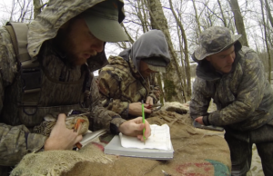 From left to right, Alan Humphrey, Chris Watt and Cody Williams, all graduates of the School of Forestry and Natural Resources at UAM. All now work full time in wildlife management.