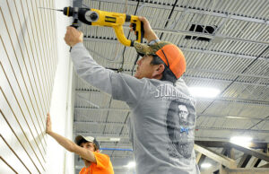 Stocking is in full swing at the Hays super store while subcontractors rush to complete the transformation of the former Coca Cola Bottling Plant in Jonesboro from industrial facility to retail destination.