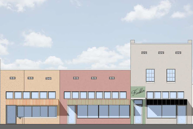 A rendering of the 700 block of Main Street.