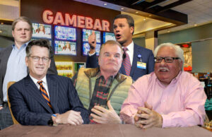 Matt Campbell, Hugh McDonald, Michael Morton, Doug McMillon and Bruce Burrow all meeting up for apps and drinks in a poorly photoshopped version of Dave & Buster's sums up the fever dream that 2015 sometimes appeared to be.