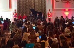The WFA's Girls of Promise Coding Summit filled up the Governor's Mansion ballroom. &nbsp;