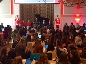 The WFA's Girls of Promise Coding Summit filled up the Governor's Mansion ballroom. &nbsp;
