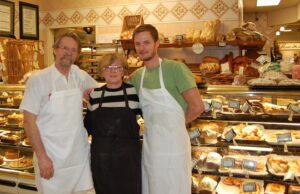 Silvek Pupkowski, owner of Silvek's European Bakery, with his wife Irene and son Daniel.&nbsp;