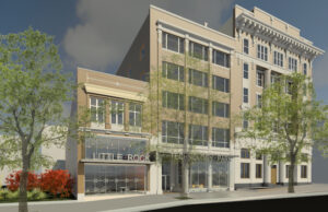 A rendering of the exterior of the Little Rock Technology Park.