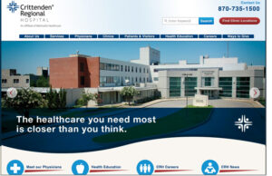 A screenshot of Crittenden Regional Hospital's website from 2013.