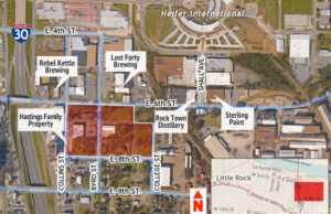 A potential expansion of Interstate 30 through downtown Little Rock would affect businesses and properties along the Sixth Street corridor.