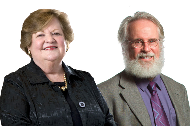 Montine McNulty, executive director of the Arkansas Hospitality Association, and Bill Worthen, director of Historic Arkansas Museum.