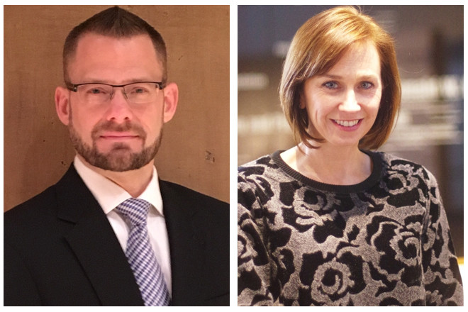 Brad Keller of Oaklawn Racing & Gaming, and Harmony Morrissey of the Mid-America Science Museum.