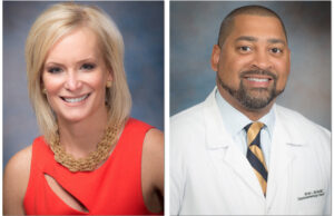 Dr. Heather Owens and Dr. Brian McGee of Saline Memorial Hospital.