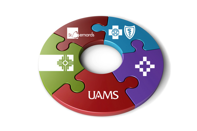 The Partnership for a Healthy Arkansas is owned equally by Arkansas Blue Cross & Blue Shield, Baptist Health, the University of Arkansas for Medical Sciences, St. Bernards Healthcareand Washington Regional Medical System.