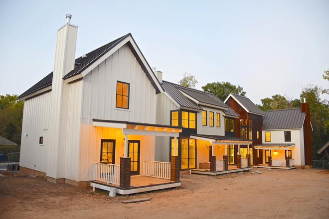 The Black Apple Community’s pocket neighborhood, in Bentonville, features 11 residences, a common courtyard and a common-use building. Christy Walton hired the Virginia firm GreenSpur to design the community.