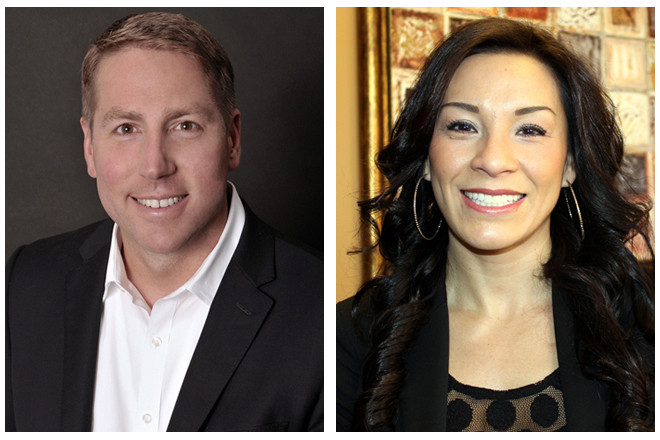 Ed Linck and Lindsay Henderson of the Conway Area Chamber of Commerce.