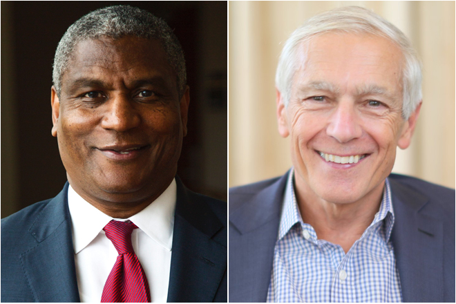 Rodney Slater and Wes Clark