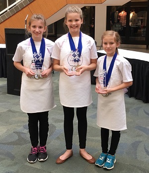 Team members of the Sugar Sweets team: (from left) Rachel Reynolds, Alli Swatsenbarg and Shelby Whitehurst.