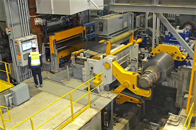 The skin pass mill at Big River Steel near Osceola.