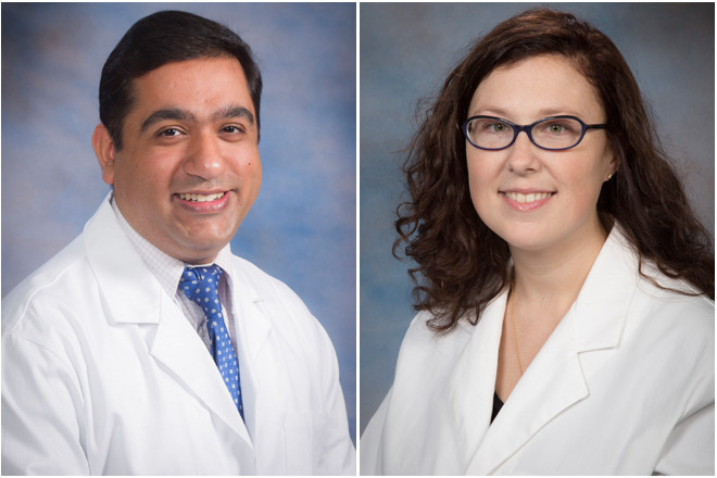 Dr. Shyam Dang and Dr. Kristin Patton of Saline Memorial Hospital at Benton.