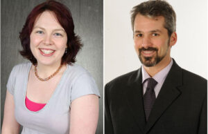 Jenn Daniels of Lyon College and Nickolas Zaller of the University of Arkansas for Medical Sciences.