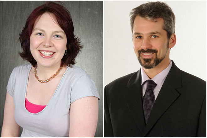 Jenn Daniels of Lyon College and Nickolas Zaller of the University of Arkansas for Medical Sciences.