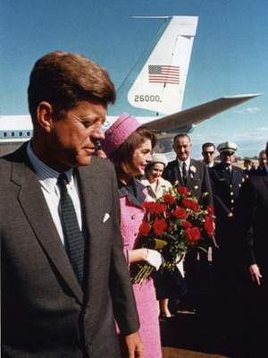 JFK and Jackie arrive in Dallas on Nov. 22, 1963.&nbsp;