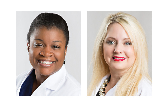 Dr. Michelle Schofield of St. Bernards Healthcare and Dr. Melissa Yawn of St. Bernards First Care Clinics, both in Jonesboro.