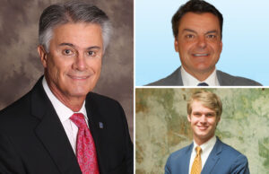 Clockwise from left: Chris Polychron of Hot Springs, who served as president of the National Association of Realtors in 2015; 
Brandon Rogers of Colliers International Arkansas in Little Rock; and  Eddie Bailey of Flake & Kelley Commercial in Little Rock.