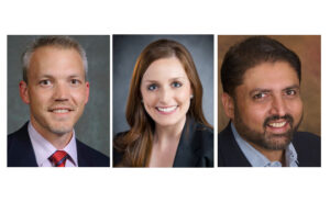 Jeff Mercer of Harding in Searcy, Lindsey Green of UCA in Conway, and Amyn 
Amlani of the UALR/UAMS Department of Audiology & Speech Pathology.