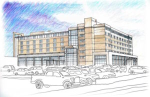 An artist's sketch of the&nbsp;Mercy Northwest Arkansas expansion in Rogers.