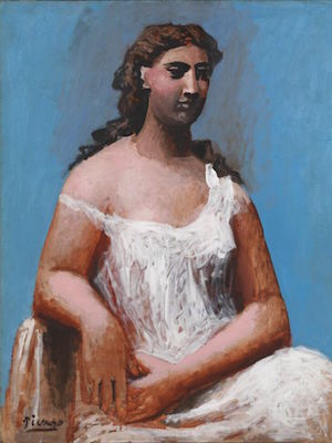 Pablo Picasso's Seated Woman in a Chemise.