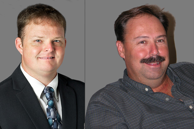 Shawn Carroll and Nathan Kerr of East Harding Construction in Little Rock.