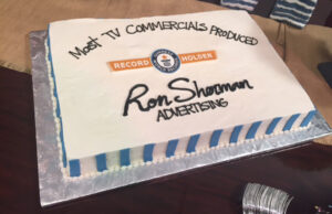 Ron Sherman celebrated a Guinness record, with icing on top.