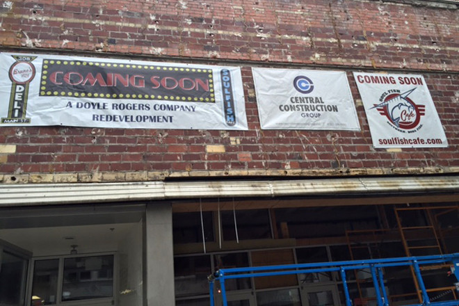 The future location of Bruno’s Deli and Soul Fish Café.