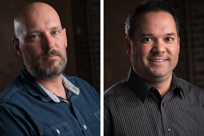 Dale Tuttle and Bryan Williams of Kimbel Mechanical Systems Inc. in Springdale.