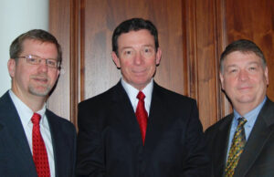 Former Southern Bank of Batesville execs Jim Haynes, EVP and chief lending officer; Woody Castleberry, president and CEO; and Bill Patton, chief operating officer