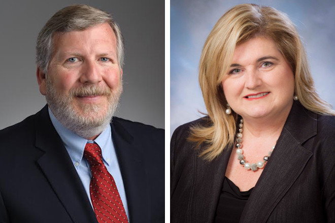 Michael Chapman of Conway Corp. | Tandee White of Entergy Arkansas