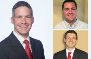 Clockwise from left: Blake Fletcher of Stone Bank, John Anderson of Relyance Bank, and George Purvis of Cornerstone Bank.