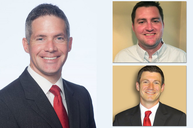 Clockwise from left: Blake Fletcher of Stone Bank, John Anderson of Relyance Bank, and George Purvis of Cornerstone Bank.