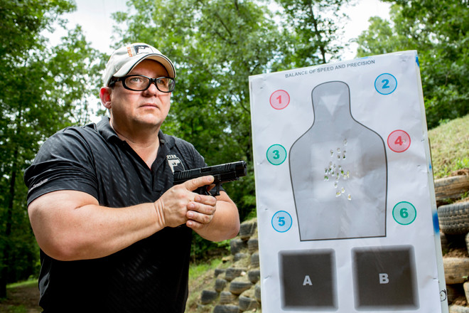 Robert Jennings is founder of Get Trained Be Ready of Searcy, one of two companies licensed by the state to provide active shooter response training to private enterprises, according to the Arkansas State Police.  “The faster that somebody who is armed and trained can engage, the sooner it’s over,” he says.