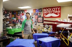 Ryan Ritchie, co-owner of Rock City Outfitters, at his shop in Maumelle