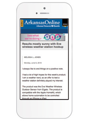 Screenshot of June 6 Tech column published in the Arkansas Democrat-Gazette.