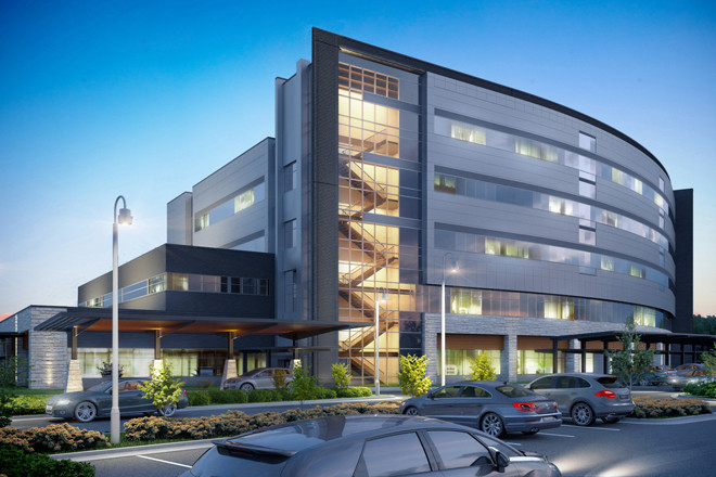 Rendering of a new, permanent campus for Arkansas Children’s Hospital in Springdale, which is set to open in January 2018. Marcy Doderer, ACH’s president and CEO, said the new facility is being built with future expansion work already in mind.