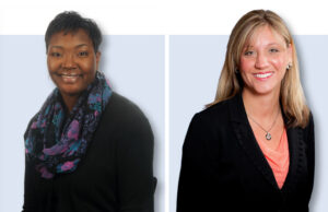 Kendrea Jones, president of the Arkansas Association of Health-System Pharmacists Academy, and Sammie Cribbs, vice president of clinical services and chief nursing officer at North Arkansas Regional Medical Center.