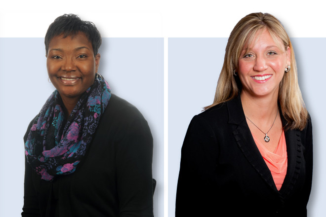 Kendrea Jones, president of the Arkansas Association of Health-System Pharmacists Academy, and Sammie Cribbs, vice president of clinical services and chief nursing officer at North Arkansas Regional Medical Center.