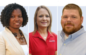 Stacey Hogue of Pulaski Technical College, Cherri Arnold of Generations Bank, and Clinton Ryan of Signature Bank of Arkansas.
