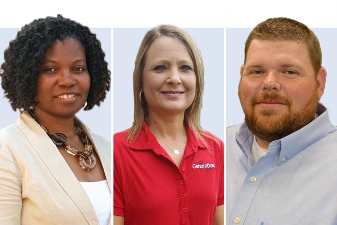 Stacey Hogue of Pulaski Technical College, Cherri Arnold of Generations Bank, and Clinton Ryan of Signature Bank of Arkansas.