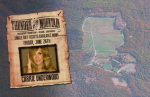 Carrie Underwood was to be the headliner at the 2015 Thunder on the Mountain country music festival, to have been held on Mulberry Mountain in Franklin County.