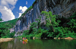 A couple floats down the Buffalo River.