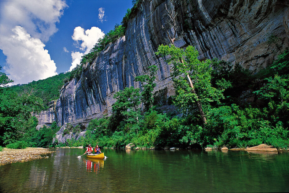 A couple floats down the Buffalo River.